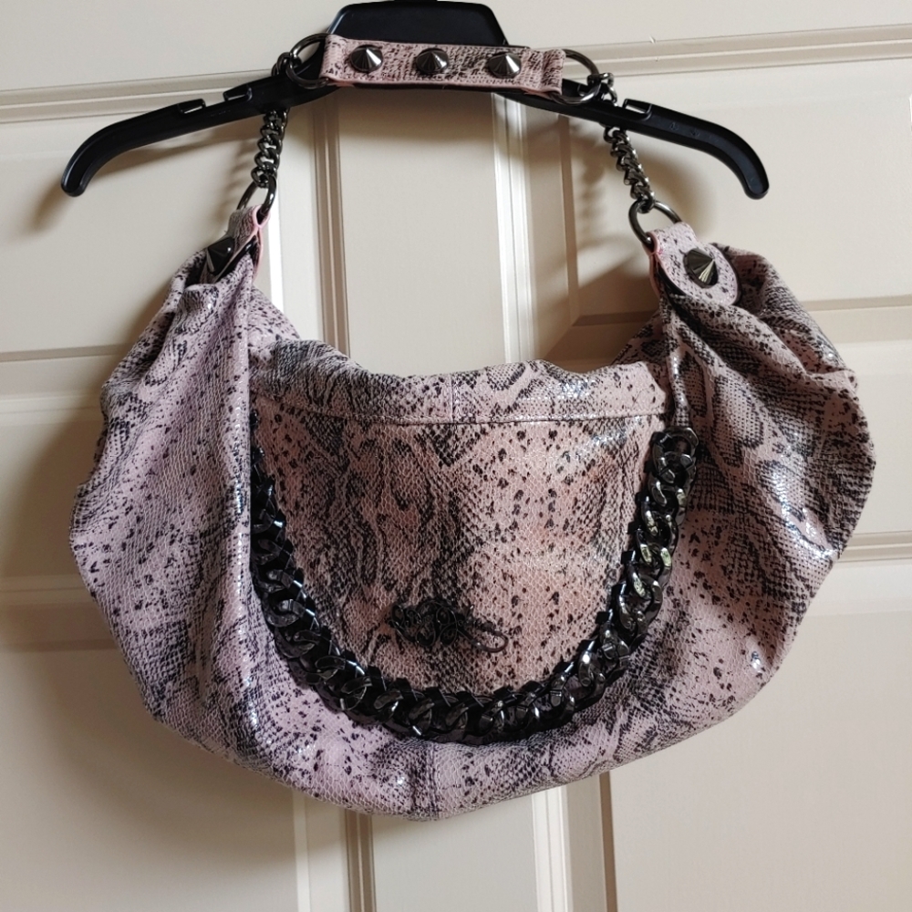 Betsey Johnson Snake Charmer Hobo Bag in Blush